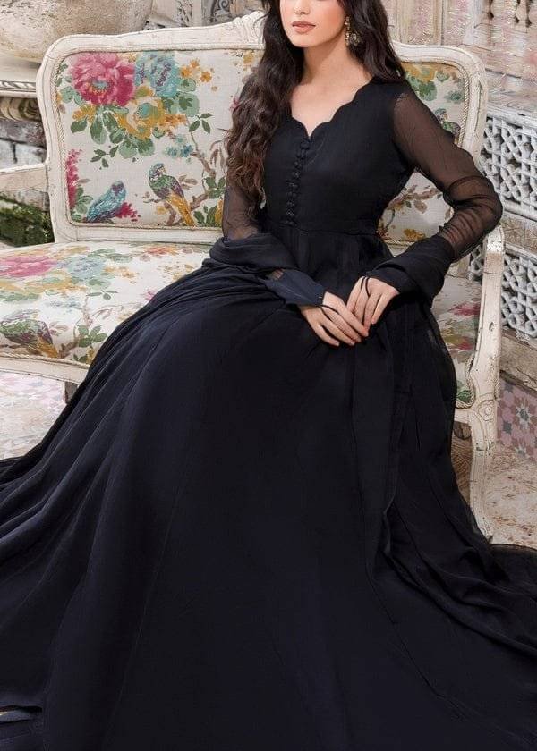 Jet black frock 2-PC